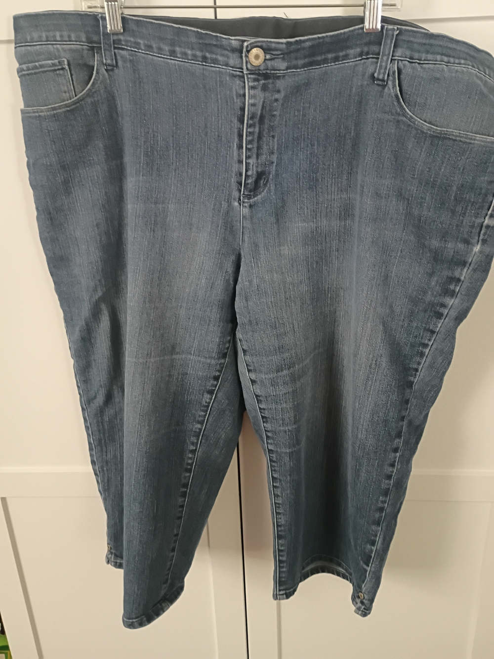 Size24W Blue Womens Stretch Denim Capri Jeans